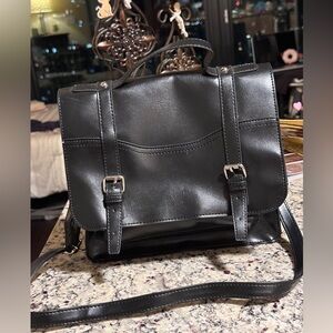 Mossimo Target Y2K era black crossbody satchel faux leather EUC